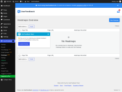 Page screenshot: UserFeedback &rarr; Heatmaps&nbsp;NEW!