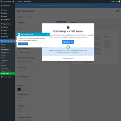 Page screenshot: UserFeedback → Post Ratings NEW!