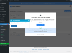 Page screenshot: UserFeedback → Heatmaps NEW!