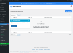 Page screenshot: UserFeedback &rarr; Heatmaps&nbsp;NEW!