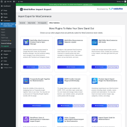 Page screenshot: WebToffee Import Export (Basic) &rarr; General Settings &rarr; Other Solutions