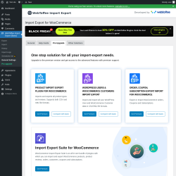 Page screenshot: WebToffee Import Export (Basic) &rarr; General Settings &rarr; Pro Upgrade