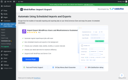 Page screenshot: WebToffee Import Export (Basic) &rarr; Scheduled Job