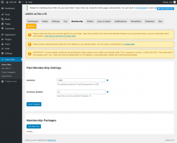 Page screenshot: Users Ultra → Membership 