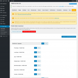 Page screenshot: Users Ultra → Fields 