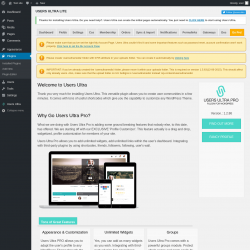 Page screenshot: Users Ultra ‹ Test site — WordPress
