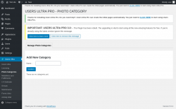 Page screenshot: Users Ultra → Photo Categories