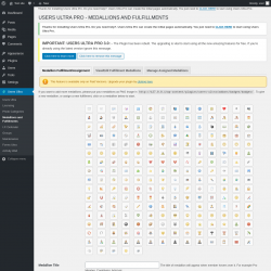Page screenshot: Users Ultra → Medallions and Fulfillments