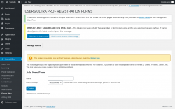 Page screenshot: Users Ultra → Forms Ultra