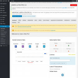 Page screenshot: Users Ultra → Licensing → Dashboard