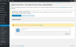Page screenshot: Users Ultra → Activity Wall