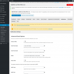 Page screenshot: Users Ultra → Notifications