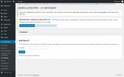 Page screenshot: Users Ultra → I.P. Defender