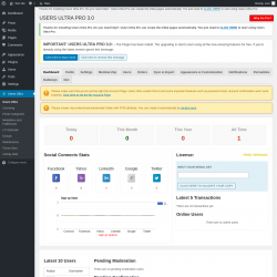 Page screenshot: Users Ultra → Licensing → Dashboard