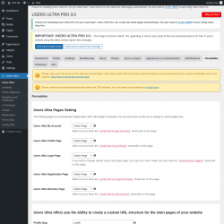 Page screenshot: Users Ultra → Permalinks