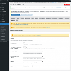 Page screenshot: Users Ultra → Gateways