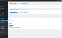 Page screenshot: Users Ultra → I.P. Defender