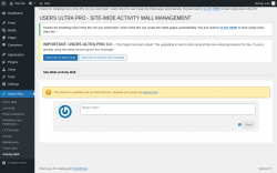Page screenshot: Users Ultra → Activity Wall
