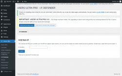 Page screenshot: Users Ultra → I.P. Defender