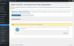 Page screenshot: Users Ultra → Activity Wall