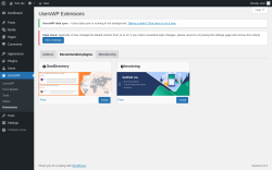 Page screenshot: UsersWP &rarr; Extensions &rarr; Recommended plugins