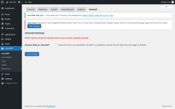 Page screenshot: UsersWP &rarr; Uninstall