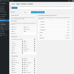 Page screenshot: UsersWP &rarr; Form Builder