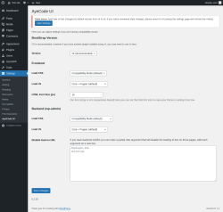 Page screenshot: Settings &rarr; AyeCode UI