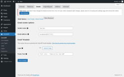 Page screenshot: UsersWP &rarr; Emails