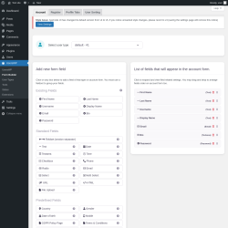 Page screenshot: UsersWP &rarr; Form Builder