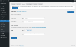 Page screenshot: UsersWP &rarr; Emails