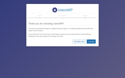 Page screenshot: Userswp › Setup Wizard