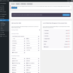 Page screenshot: UsersWP → Form Builder