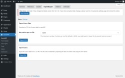 Page screenshot: UsersWP &rarr; Import/Export