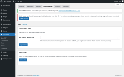 Page screenshot: UsersWP &rarr; Import/Export