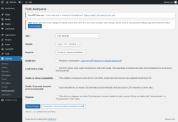 Page screenshot: Settings &rarr; Font Awesome