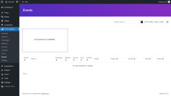 Page screenshot: UTM Analytics → Events