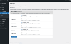 Page screenshot: UTM Manager &rarr; Settings