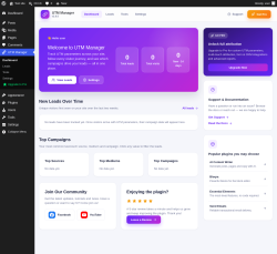 Page screenshot: UTM Manager
