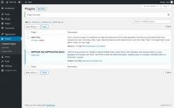 Page screenshot: Plugins &lsaquo; Test site &mdash; WordPress