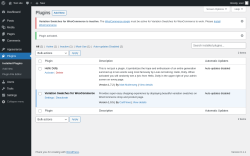 Page screenshot: Plugins &lsaquo; Test site &mdash; WordPress