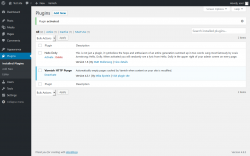 Page screenshot: Plugins &lsaquo; Test site &mdash; WordPress