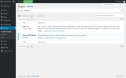 Page screenshot: Plugins &lsaquo; Test site &mdash; WordPress