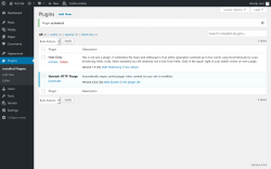 Page screenshot: Plugins &lsaquo; Test site &mdash; WordPress