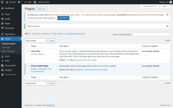 Page screenshot: Plugins &lsaquo; Test site &mdash; WordPress