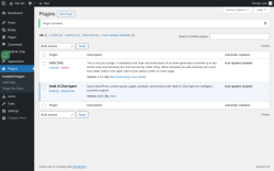 Page screenshot: Plugins &lsaquo; Test site &mdash; WordPress