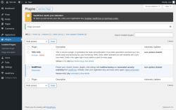 Page screenshot: Plugins ‹ Test site — WordPress