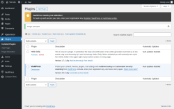 Page screenshot: Plugins ‹ Test site — WordPress