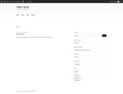 Page screenshot: Test site – Just another WordPress site