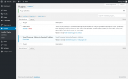 Page screenshot: Plugins ‹ Test site — WordPress
